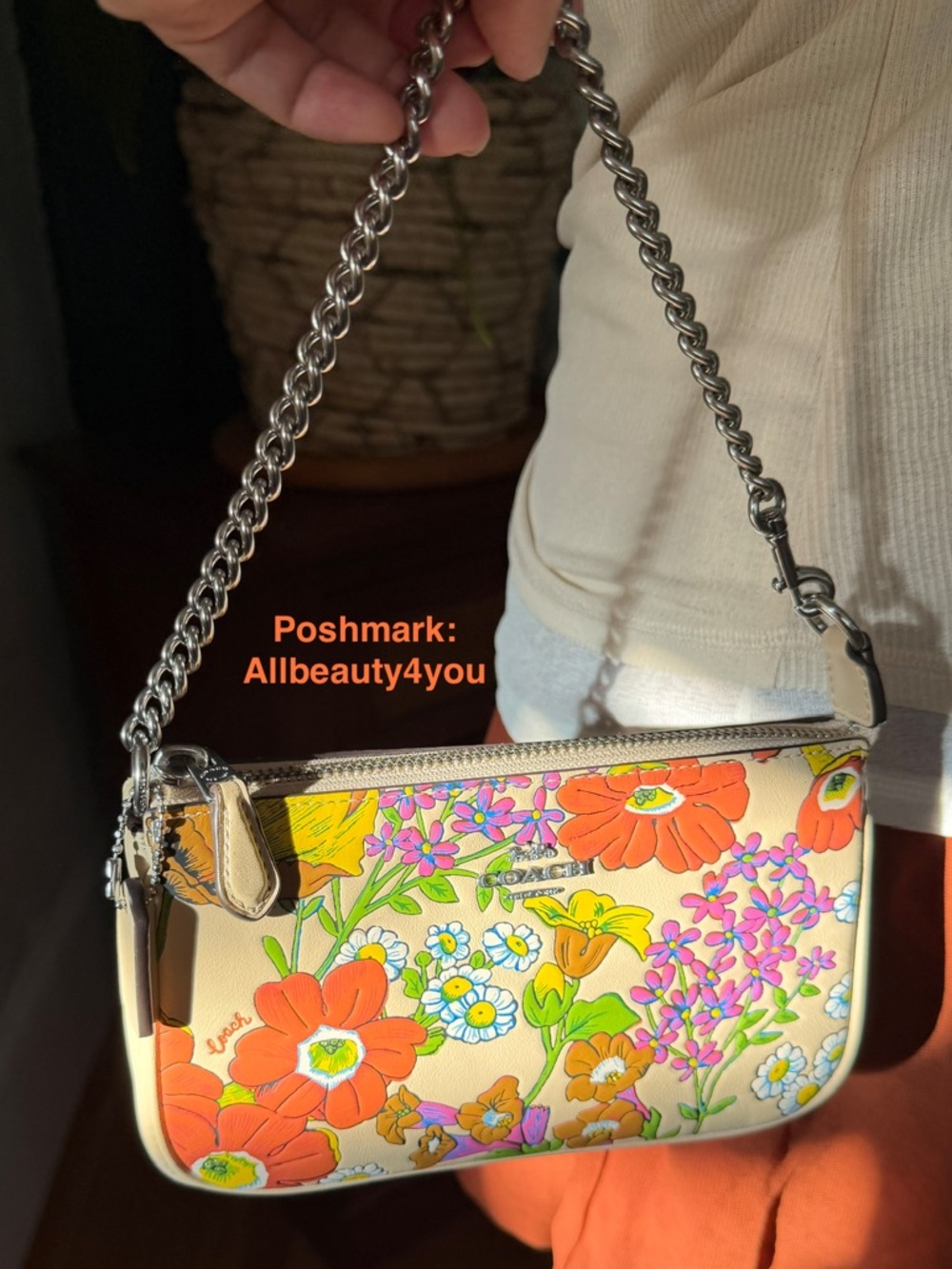 NWT - COACH Nolita 19 With Floral Print - Smooth Leather - CR365 $238